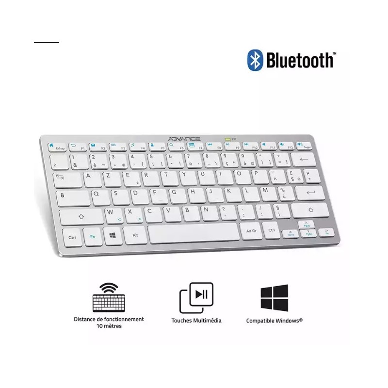 Clavier multifonctions compact AZERTY - Sans fil