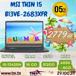 MSI THIN 15 B13VE-2683XFR,...