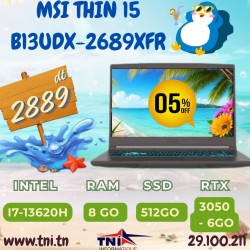 MSI Thin 15 B13UDX i7 13è...